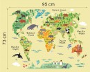 Woodland Animals World Map Sticker